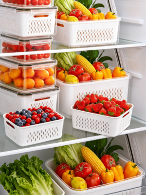 Produce Storage Divider Box for Kitchen and Fridge