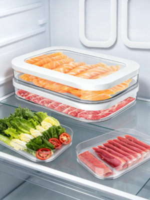 Stackable Food Divider Storage Container with Lid