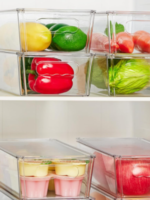 Clear Box Style Refrigerator Organizer Divider for Food Storage