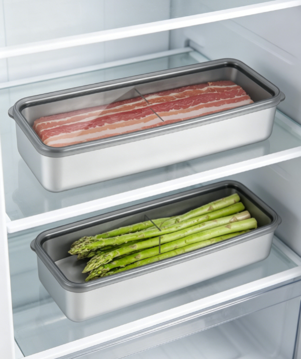 Refrigerator Food Divider Container with Secure Lid - Image 2