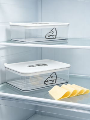 Cheese Keeper Divider Container with Airtight Cover
