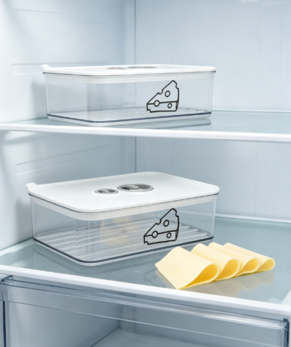 Cheese Keeper Divider Container with Airtight Cover
