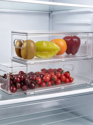 Stackable Drawer Style Divider Bin for Refrigerator
