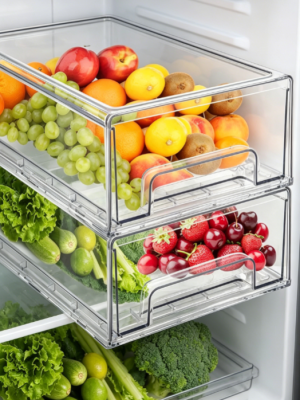 Clear Drawer Style Refrigerator Divider Container