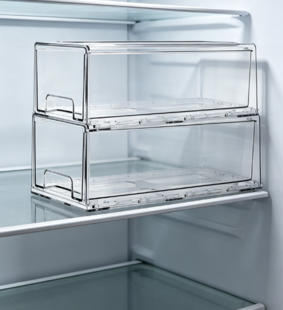 Pull-Out Food Storage Drawer Divider Box