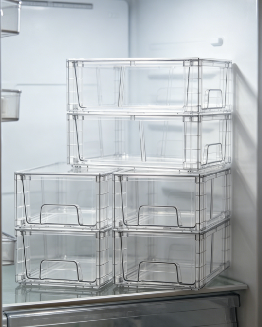 Clear Storage Drawer Divider with Built-In Handle - Image 2