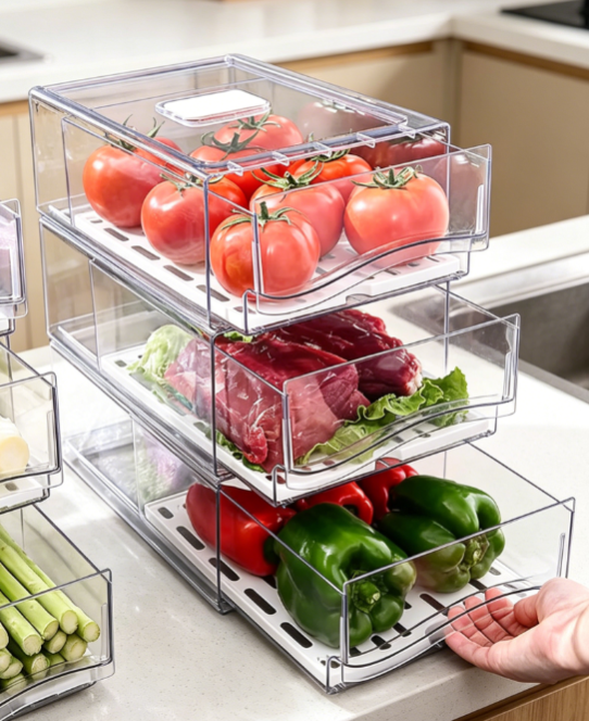 Stackable Drawer Style Fridge Storage Divider - Image 2