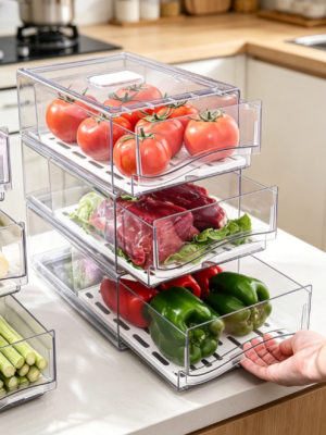 Stackable Drawer Style Fridge Storage Divider