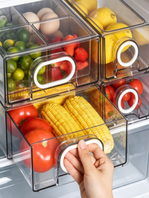 Stackable Refrigerator Drawer Divider Organizer