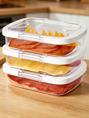 Airtight Deli Meat Divider Box for Refrigerator Storage