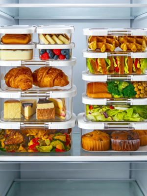 Leakproof Food Storage Divider Container for Fridge